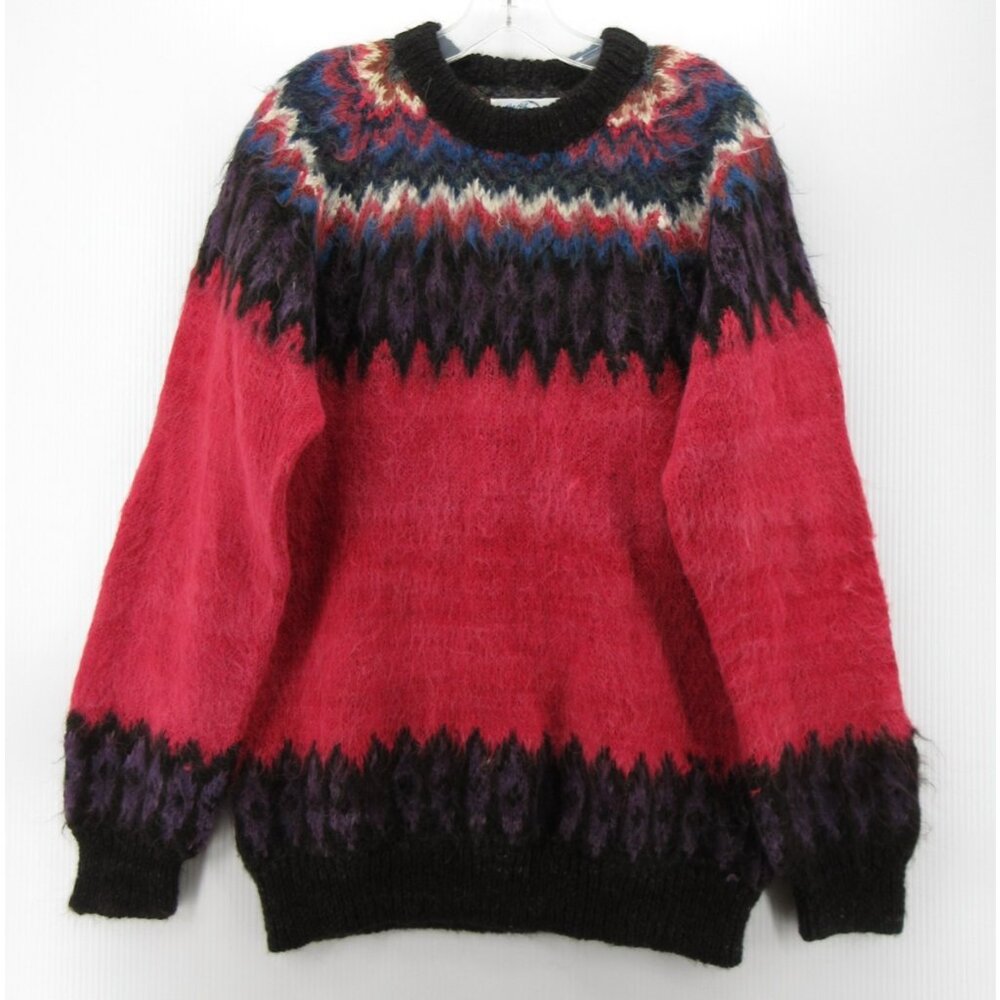 VINTAGE The Sweater Venture Large Alpaca Nordic Fair Isle Yoke Ski